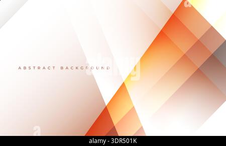 Soft warm orange layered squares, abstract background with translucent panels, gentle light, subtle gradients and airy negative space evoking calm Stock Vector