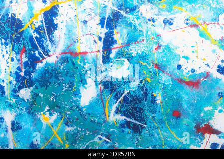 Grunge multicolour painted wall. High resolution abstract color background. Stock Photo