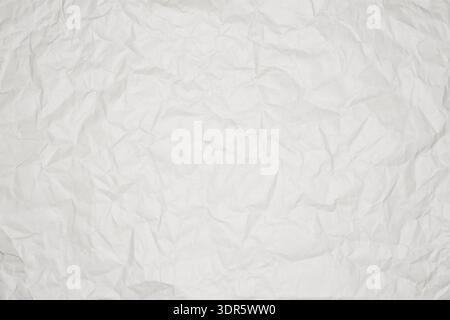 Creased Crumpled White Paper Texture Background Stock Photo