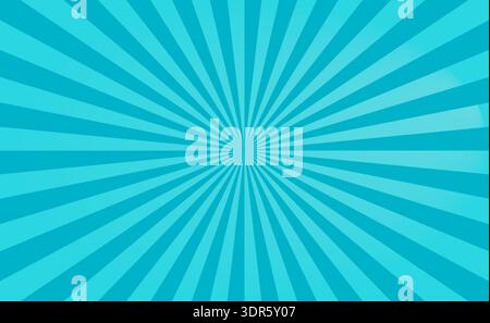 Blue background for a comic book in the style of pop art with radial rays. Stock Vector