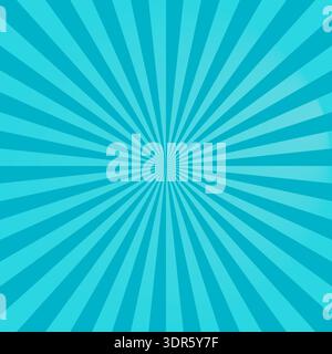 Blue background for a comic book in the style of pop art with radial rays. Stock Vector