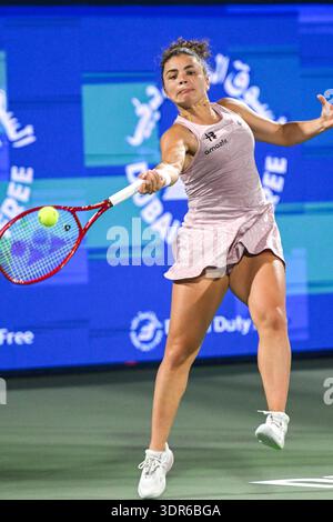 DUBAI UAE 16th February 2026 Action From Game Between Filipino Dubai Uae 16th February 2026 Action From Game Between Filipino Alexandra Eala 6th Seeded Italian Jasmine Paolini At The Wta 1000 Dubai Duty Free Tennis Eala Won The Match 6 1 7 6 3dr6bga