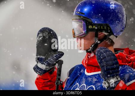 Livigno, Italy 20260217. Ulrik Samnøy in the men's freeski Big Air in ...