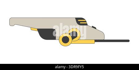 Electric angle grinder 2D cartoon object Stock Vector
