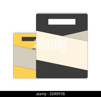 Paint cans containers 2D cartoon object Stock Vector
