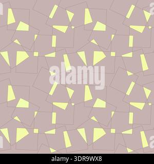 Abstract seamless geometric pattern. Broken glass effect, warm pastel brown background. Vector illustration Stock Vector