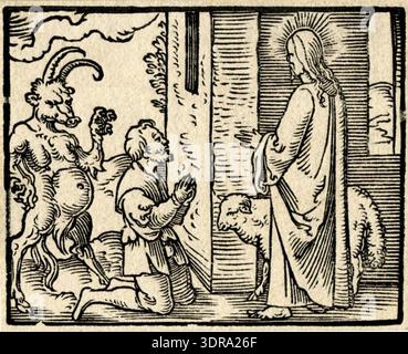 Leper Rattle This circa 1551 woodcut depicts Christ healing a leper. Christ and two ...