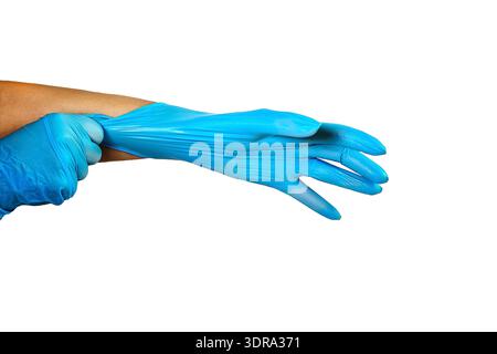 Female hands in a gloves Stock Photo
