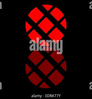 Red optical circles. Sphere grid Vector. Round lattice pattern. Abstract globe texture. Stock Vector