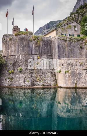 Kotor, Montenegro - May 25, 2017: Gurdic Bastion, part of historic Old Town of Kotor city Stock Photo