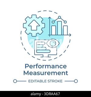 Performance measurement soft blue concept icon Stock Vector