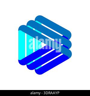 Professional white background. Magnificent blue Vector. Outstanding geometric tube illustration. Stock Vector