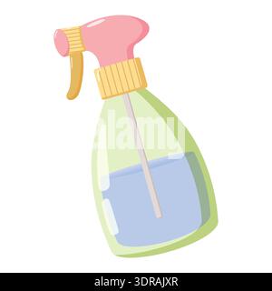 Cartoon Spray Bottle Illustration Cleaning Stock Vector