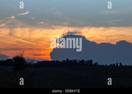 Dramatic sunset Stock Photo