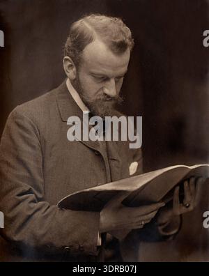 Studio portrait of a man with a mustache and beard, wearing a jacket with a white pocket square and a dark bow tie around a high collar, photographed by Adriaan Boer in Bloemendaal, Netherlands, between 1912 and 1922. The portrait reflects early twentieth-century Dutch studio photography conventions, including formal male attire, facial hair, posture, expression, composition, lighting, and studio techniques. Archival references for cataloging and historical study are noted. Stock Photo