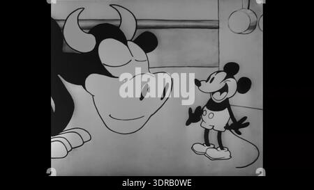 'Steamboat Willie' (1928) is a pioneering animated film by Walt Disney ...