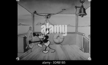'Steamboat Willie' (1928) is a pioneering animated film by Walt Disney ...