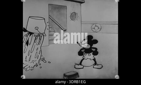 STEAMBOAT WILLIE MICKEY MOUSE short animation, the first with sound ...
