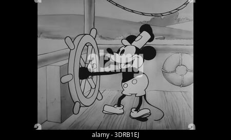 'Steamboat Willie' (1928) is a pioneering animated film by Walt Disney ...