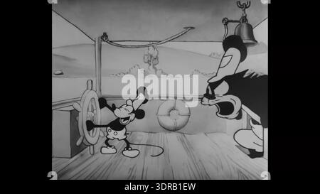 'Steamboat Willie' (1928) is a pioneering animated film by Walt Disney ...