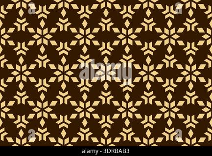 Abstract geometric pattern. A seamless vector background. Brown and gold ornament. Graphic modern pattern. Simple lattice graphic design Stock Vector