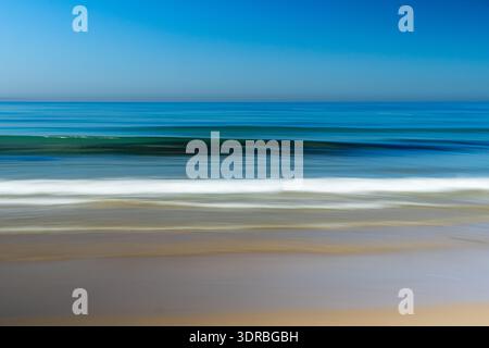 Abstract ocean photograph of the coast of Tarifa at sunset Stock Photo