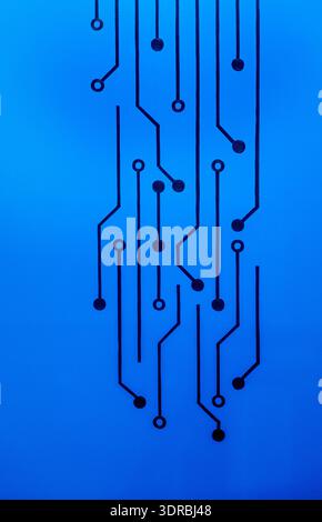 Close up image of a printed circuit board ( PCB ) Stock Photo