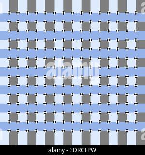Skyes oblique grating. Vector graphic optical illusion. The blue lines appear to be diverging at random angles, but they are perfectly parallel Stock Vector