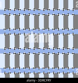 Skyes oblique grating. Vector graphic optical illusion. The blue lines appear to be diverging at random angles, but they are perfectly parallel Stock Vector