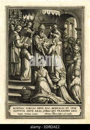 The print depicts the Presentation of Christ at the Temple circa 1600 ...