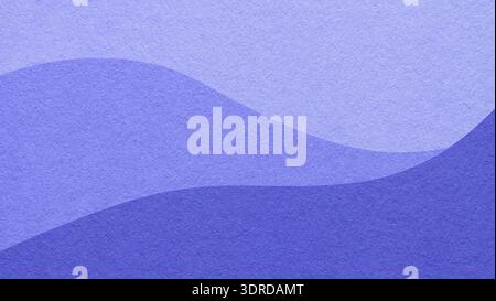 Abstract blue, indigo, navy texture paper background, wavy layers, gradient. Wave pattern with copy space for banner. Stock Photo
