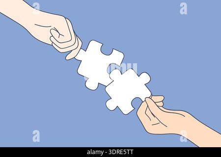 Teamwork, cooperation, partnership concept Stock Photo