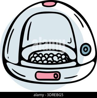 Smart self-cleaning cat litter box icon Stock Vector