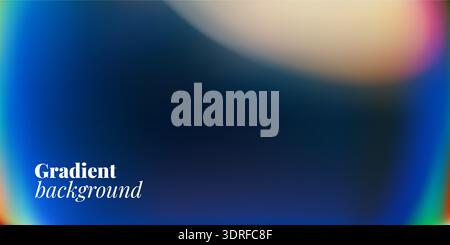 Abstract blue gradient background with flowing light waves and dark overlay effects creating elegant cinematic atmosphere for modern design projects Stock Vector