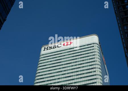 HSBC offices in Canary Wharf, London's Docklands area. Stock Photo