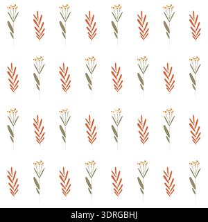 Seamless pattern on botanical theme Stock Vector