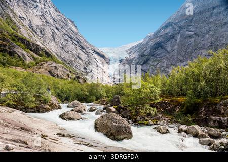 Briksdal Glacier, Norway, Scandinavia, Europe Stock Photo
