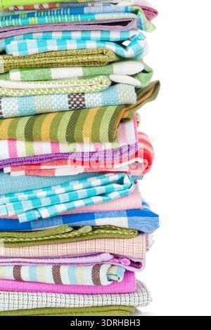 Kitchen towels. Isolated on white background with copy space Stock Photo