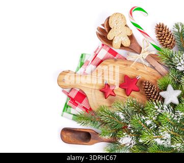 Christmas food cooking. Isolated on white background Stock Photo