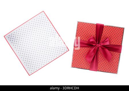 Gift box open. Isolated on white background Stock Photo