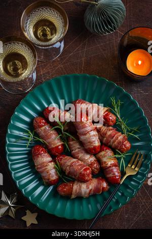 Pigs in blankets Stock Photo