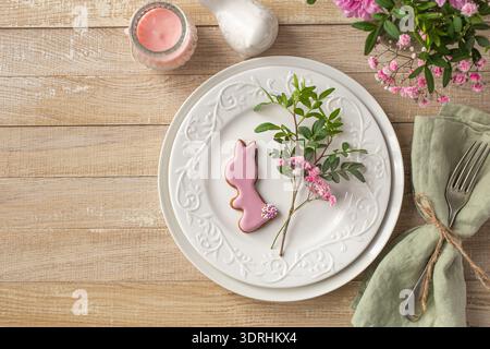 Easter table setting Stock Photo