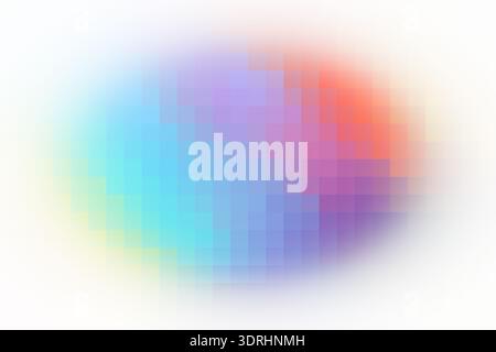 Pastel blurred rainbow gradient background pixel mosaic tile. Beautiful background for advertising and selling goods for children. Stock Photo