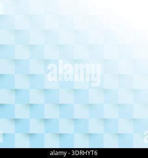 abstract cerulean blue geometric shape cubes brick wall squares texture Stock Vector