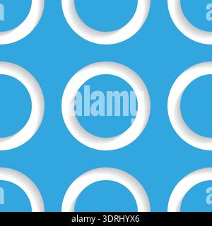 Abstract blue cerulean seamless pattern background backdrop soft circle shapes vector Stock Vector