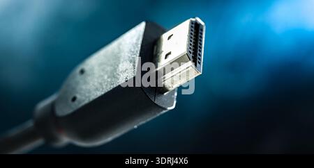 Male HDMI type A connector for transmitting video data Stock Photo