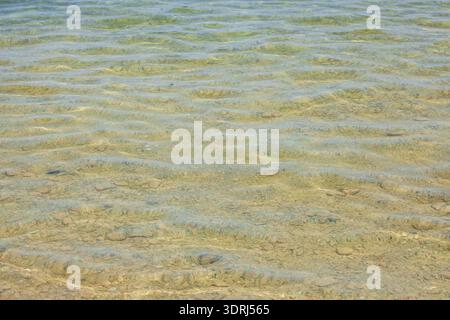 Brown wavy water surface, background image, Germany Stock Photo