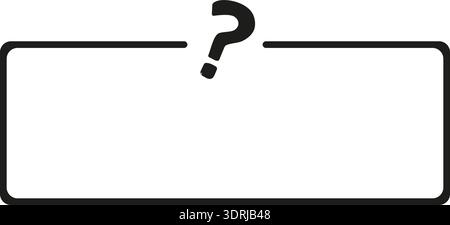 Question mark inside rectangle symbol Stock Vector