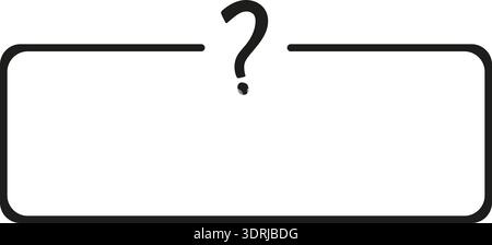 Question mark in blank box: mystery concept Stock Vector