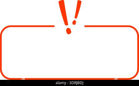 Red alert symbol with blank space for custom text Stock Vector